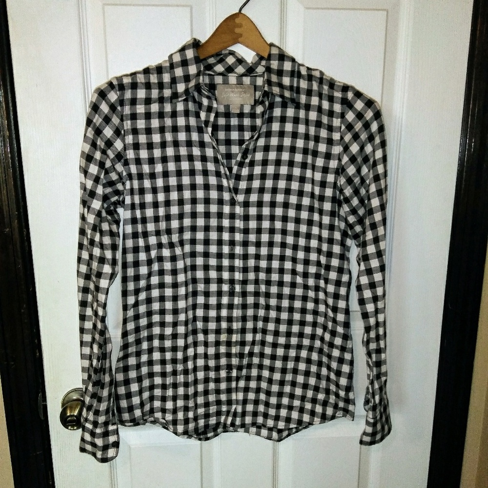 Banana Republic Button Up Plaid Flannel Shirt